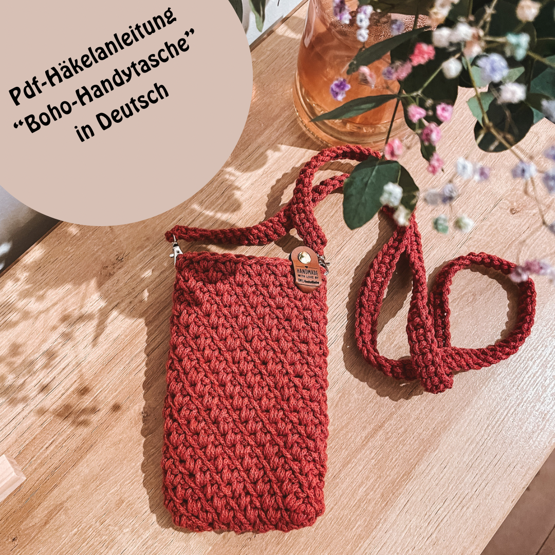 Pdf-Häkelanleitung Boho-Handytasche