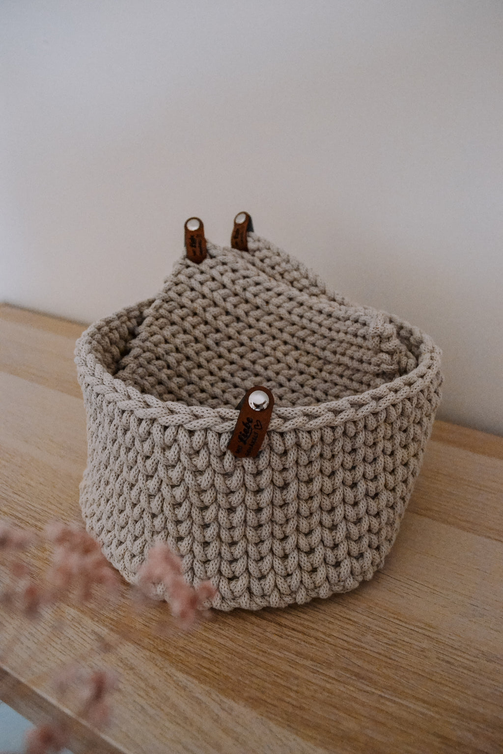 Körbchen mit Topflappen in beige