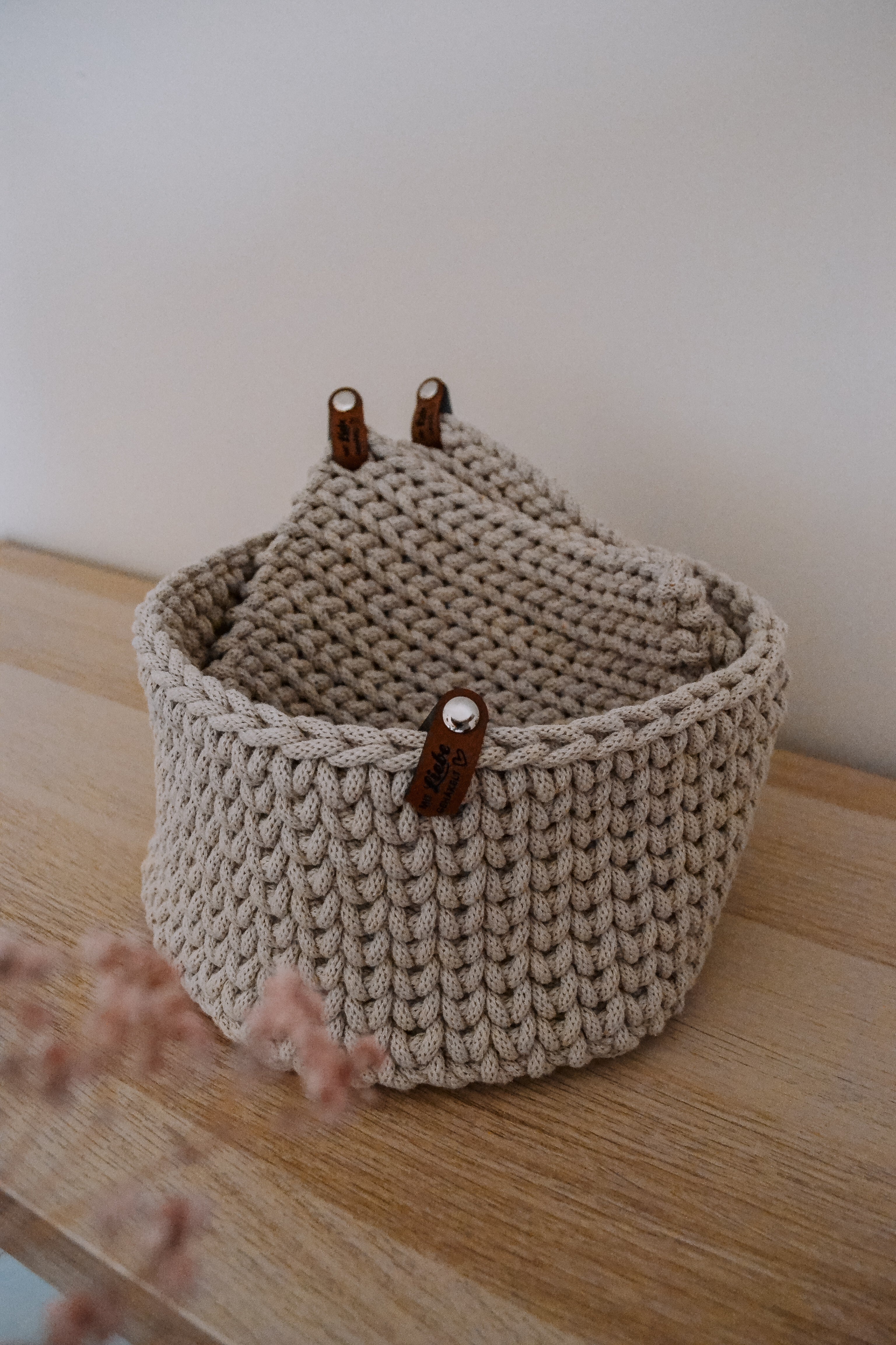 Körbchen mit Topflappen in beige
