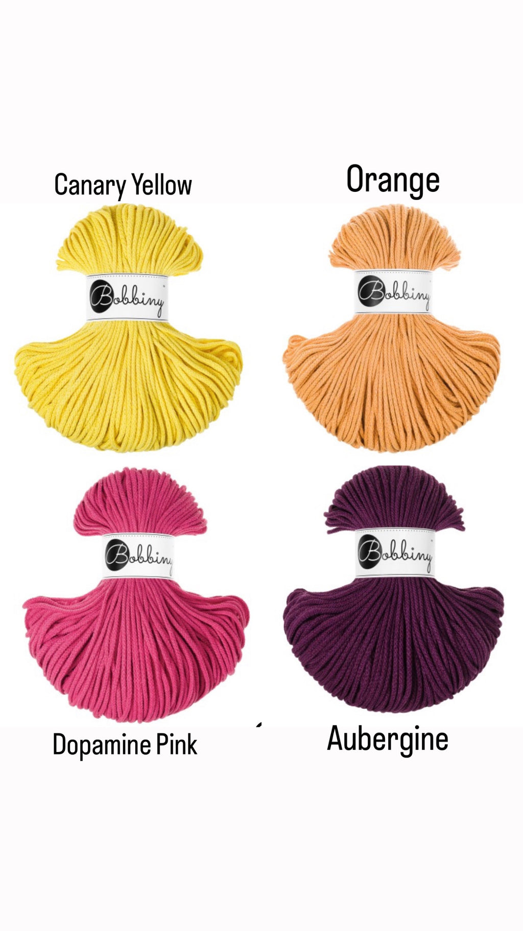 Bobbiny Flechtkordel 3mm, 100m Länge