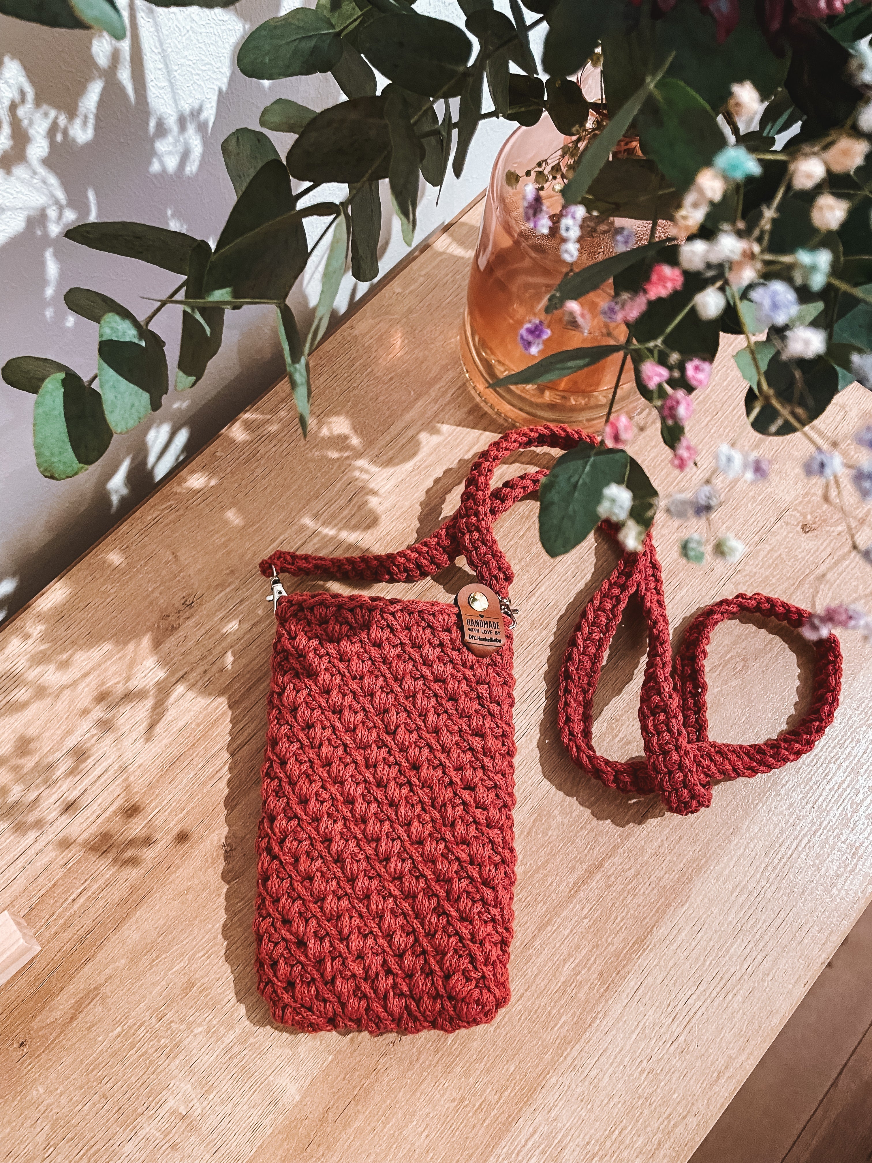 Pdf-Häkelanleitung Boho-Handytasche