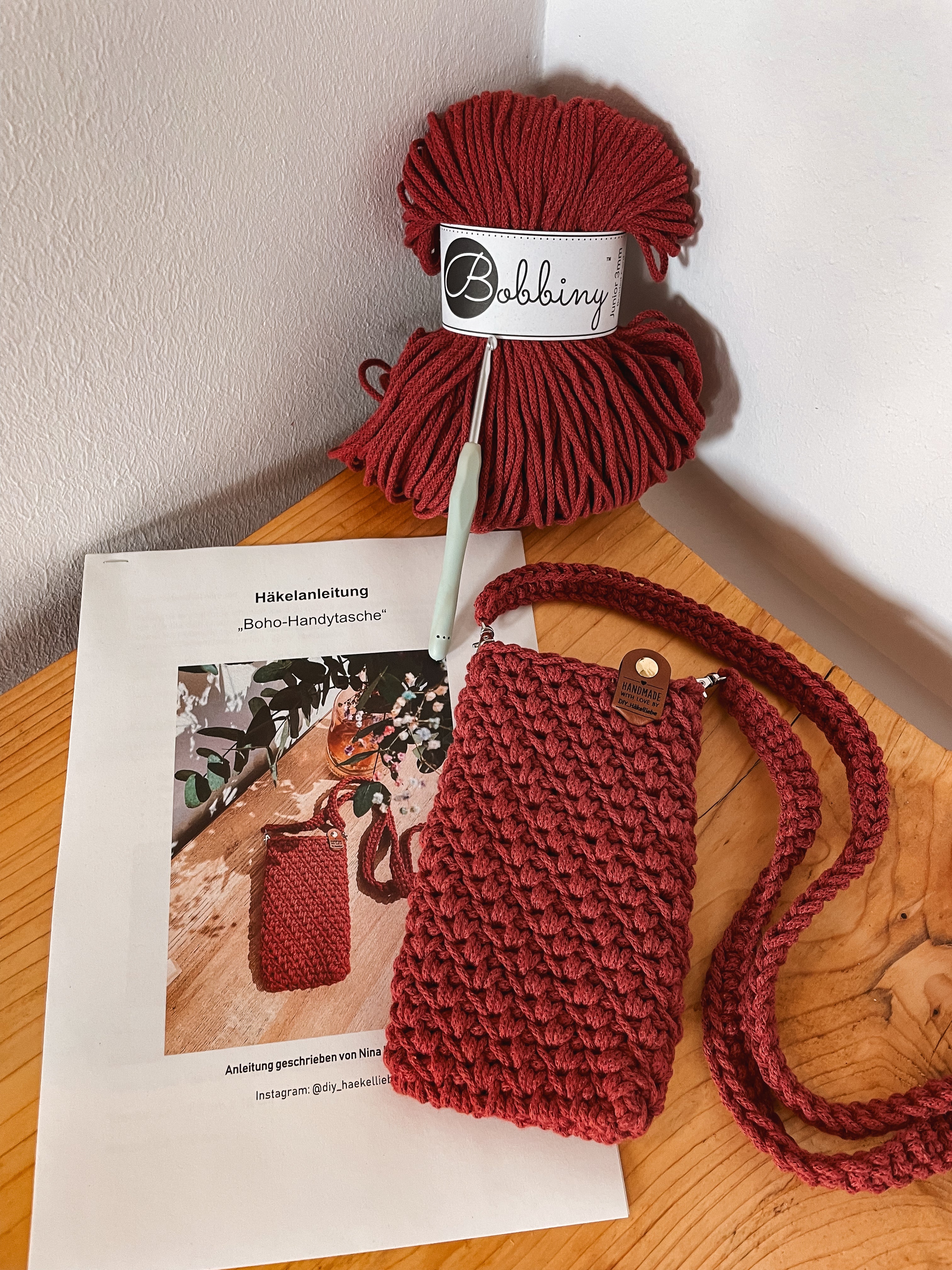 Pdf-Häkelanleitung Boho-Handytasche